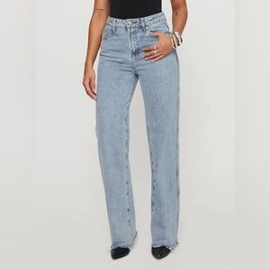 Princess Polly Karlina High Rise Straight Leg Jeans
